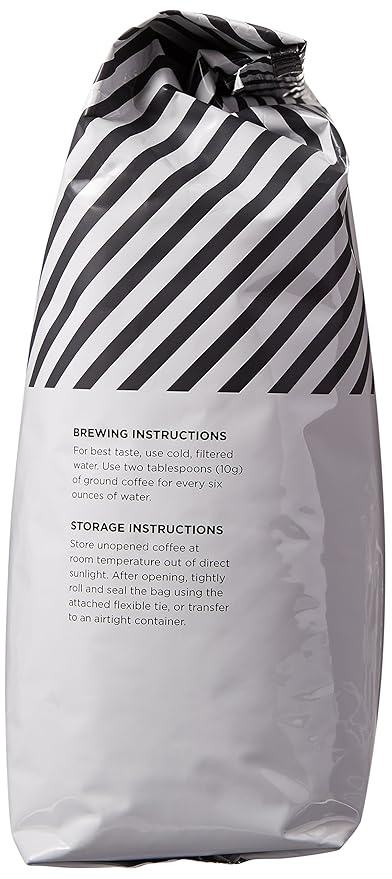 Amazon Fresh, Just Bright Whole Bean Coffee Light Roast, 32 Oz (Pack of 2)