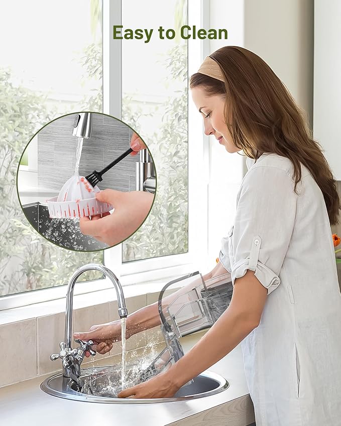 Electric Citrus Juicer, Dual-Head Orange Juicer Squeezer, Portable Juicer with Cleaning Brush for Lemon, Grapefruit, High Juice Yield, Easy to Clean, One Touch Operation