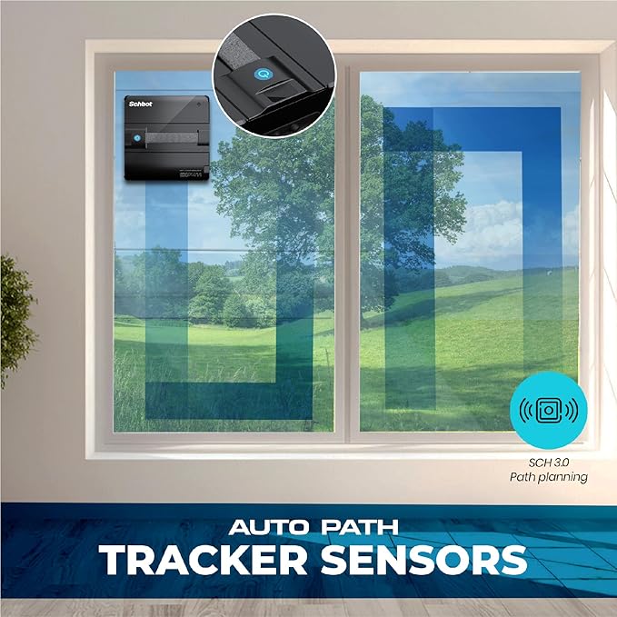 Wind X3 2026 Window Cleaning Robot – Black Robot Window Cleaner with Automatic Spray Function, Suitable for Small and Big Windows with and Without a Frame