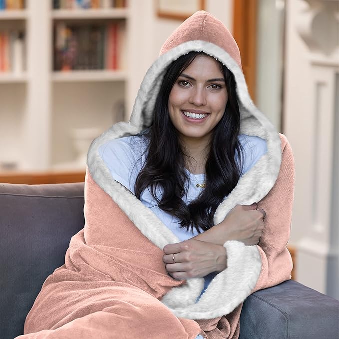 Vprintes Mama Pink Wearable Blanket Hoodie -Mothers Day Gifts for Wife Birthday Gifts for Mom from Daughter Son - Wife Birthday Gifts, Gifts for Wife from Husband