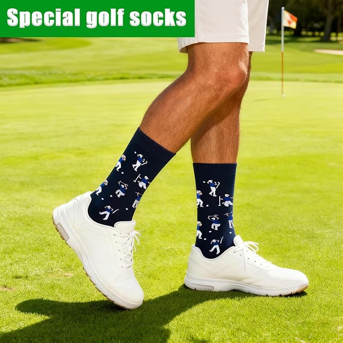 Golf Socks - Funny Annoyed Golfer Novelty Socks - Funny Golf Fathers Day Gift for Dad Husband Stepdad
