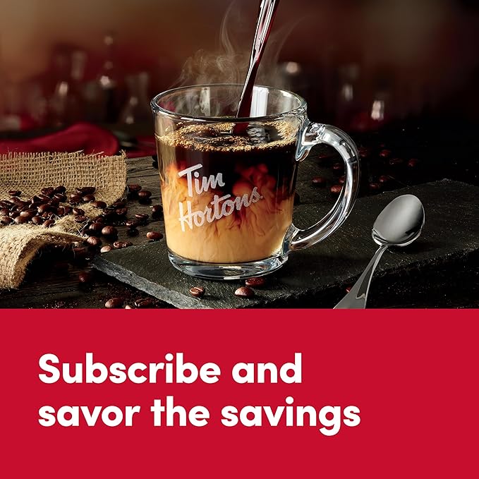Tim Hortons Whole Bean Original, Medium Roast Coffee, Made with 100% Arabica Beans, 12 Ounce Bag
