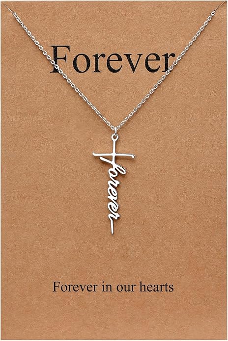 Lcherry Faith Cross Pendant Necklace for Women Religious Christian Jewelry Mother's Day Gifts for Women