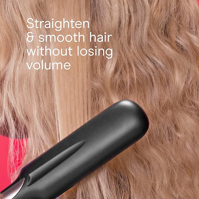Infiniti PRO CONAIR Tension Control Straightening Brush, Heated Hair Straightener Brush with Tension Control Holds Hair in Place, Ionic Technology Adds Shine and Reduces Frizz, Gray
