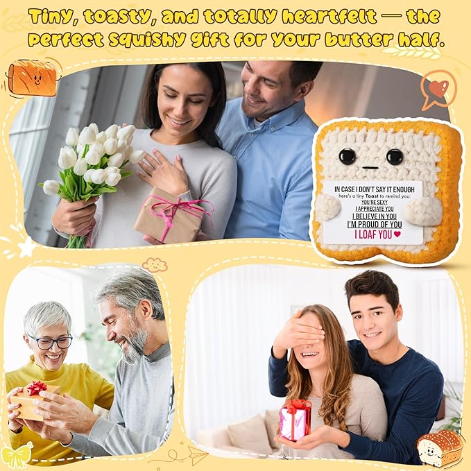 Anniversary Wedding Gifts for Him, Husband, Boyfriend - Valentines Day Romantic Gift for Her, Wife, Girlfriend - Funny"I Loaf You" Sentimental Keepsake - Cute Christmas Decor & Stocking Stuffer