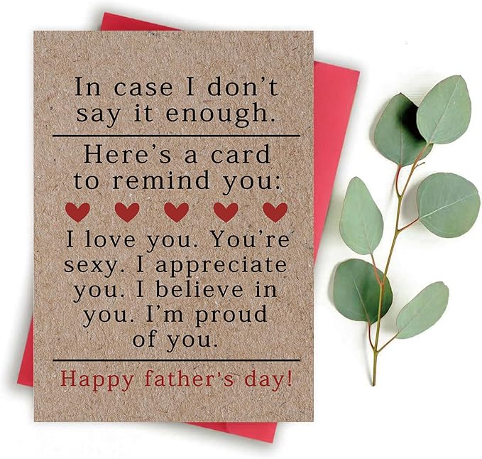 Sweet Fathers Day Cards Gifts for Boyfriend Husband, Happy Father's Day Cards Gifts from Wife Girlfriend, Wonderful Father's Day Card to My Favorite Father, Love Card