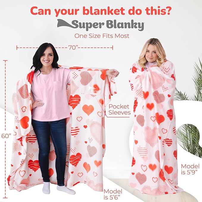 Super Blanky Wearable Blankets for Women, Adult Wearable Blanket Men, Mother's Day Gifts for Her, Wife Birthday Gift Ideas