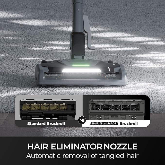 Kenmore BC3006 400 Series Pet Friendly Lightweight Bagged Canister Vacuum Cleaner 2-Motor Design with Hair Eliminator Brushroll, HEPA, LED Headlight，Extended Wand and Auto Cord Rewind, Anthracite