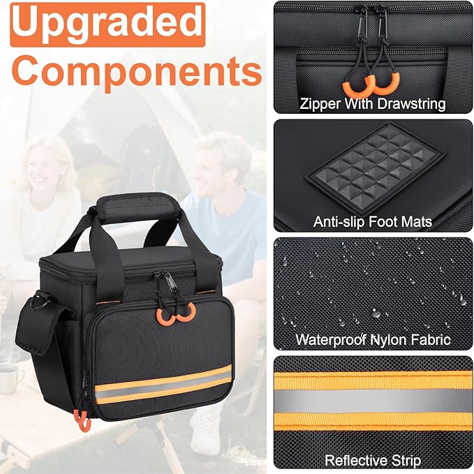 Portable Station Bag Compatible with Jackery Portable Power Station Explorer 160/240/300, with Plenty of Room for Accessories, Waterproof and Non-slip Bottom and Abrasion-resistant Nylon Fabric