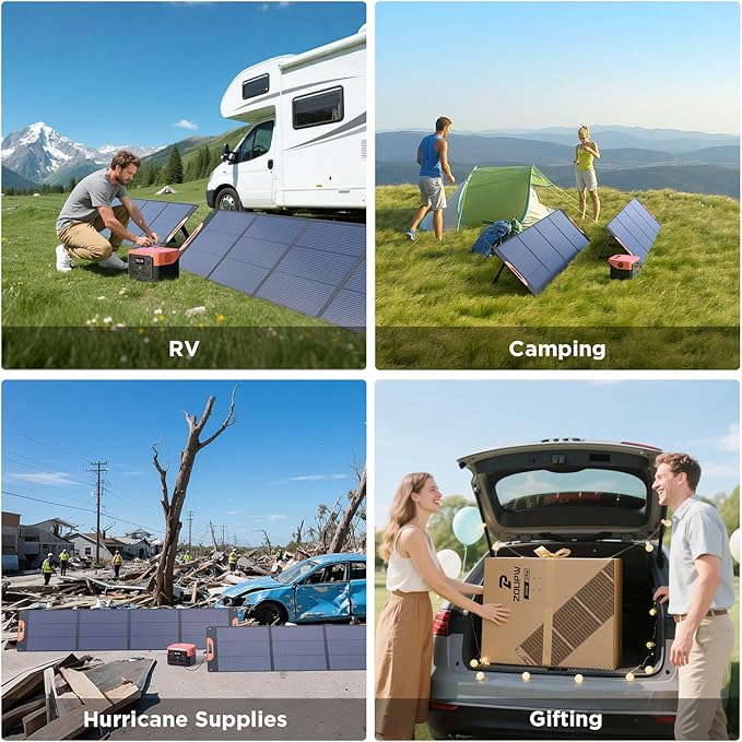 440 Watt Portable Solar Panel with Bypass Diodes,2PCS 220W N-Type 16BB Foldable Solar Charger for Power Station, 25% High Efficiency IP67 Waterproof 4 Kickstands for Camping RV Home Backup