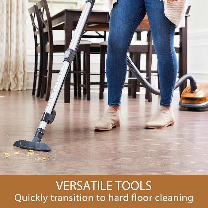 Kenmore BC4040 400 Series Lightweight Bagged Canister Vacuum Cleaner 2-Motor System, HEPA Filter, Extended Reach, Auto Cord Rewind with Height Adjustment for All Floors