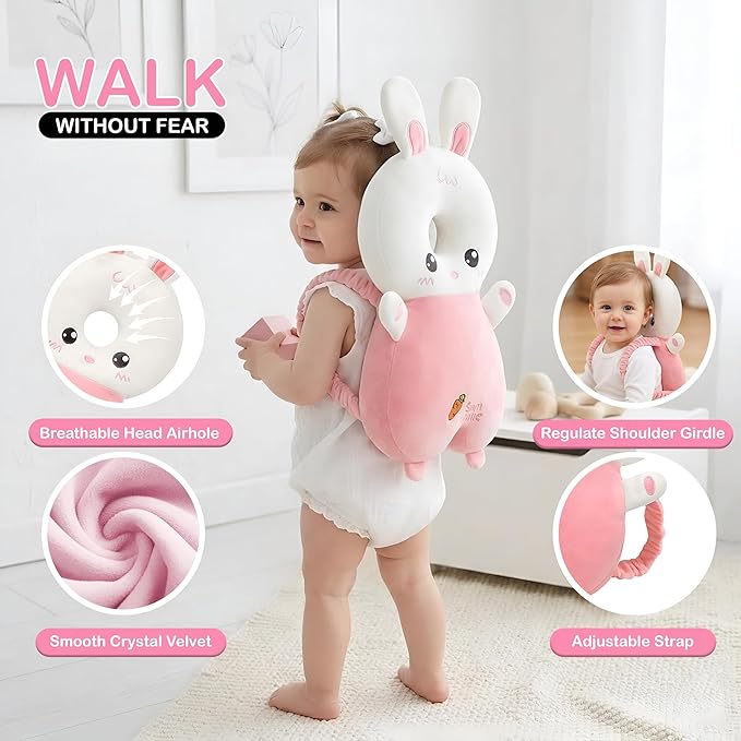 Baby Head Protection Pillow Backpack – Anti-Fall Cushion for Toddlers | Breathable, Shock-Absorbing Infant Safety Head Guard with Adjustable Straps