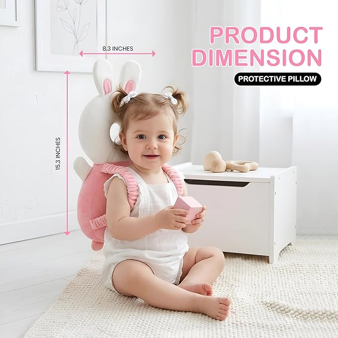 Baby Head Protection Pillow Backpack – Anti-Fall Cushion for Toddlers | Breathable, Shock-Absorbing Infant Safety Head Guard with Adjustable Straps