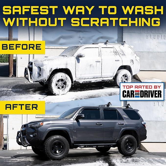 Foam King™ Car Wash Foam Gun & Microfiber Mitt, Garden Hose Attachment for Scratch-Free Cleaning, Snow Foam Cannon Soap Sprayer, Auto Detailing Kit for Cars, Trucks & More