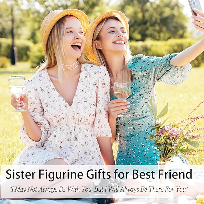 Sister Birthday Gifts from Sisters,Sister Birthday Gifts Figurines,Bestie, Friendship Gifts for Christmas, Mother's Day, Sisters Day