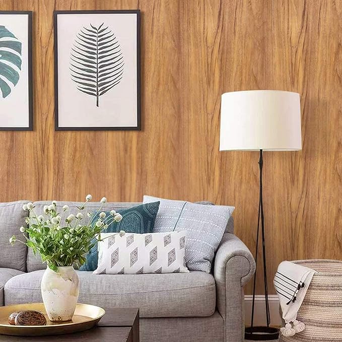 COSNIGHT Wood Grain Contact Paper Peel and Stick Wallpaper Self Adhesive Wall Paper for Countertop Drawer Shelf Liner Cabinet Easy to Clean 15.7In x 118In