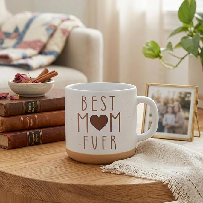 Mom Mug, Best Mom Ever Mug, Mothers Day Gifts from Daughter Son, Mother’s Day Gift for Mother from Child, Coffee Mug, Meaningful Mother Coffee Stoneware Mug