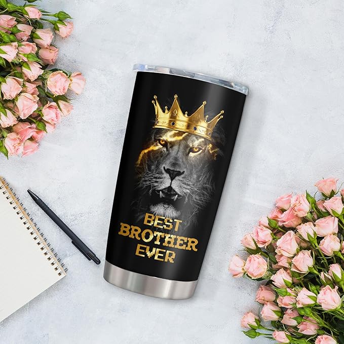Best Gifts for Brother, Fathers Day/Christmas/Birthday Gift for Brothers Adult Tumblers 20oz, Big Brother Gifts from Sister Coffee Mug, Funny Gift for Older/Little Brothers Cup