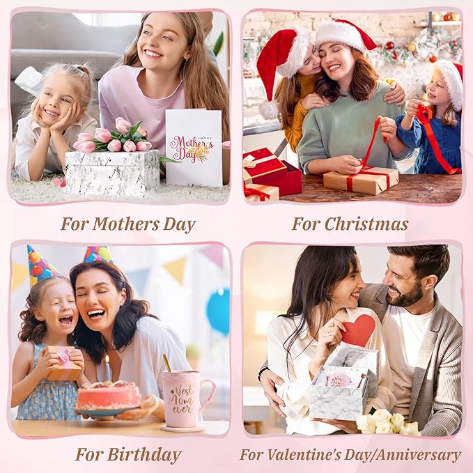 YHRJWN Mothers Day Gifts for Mom, Best Mom Ever Coffee Mug, Mom Mothers Day Gifts from Daughter Son, Moms Gift Idea for Birthday, Valentines Day, Present for Moms Mothers, 14 Oz Pink