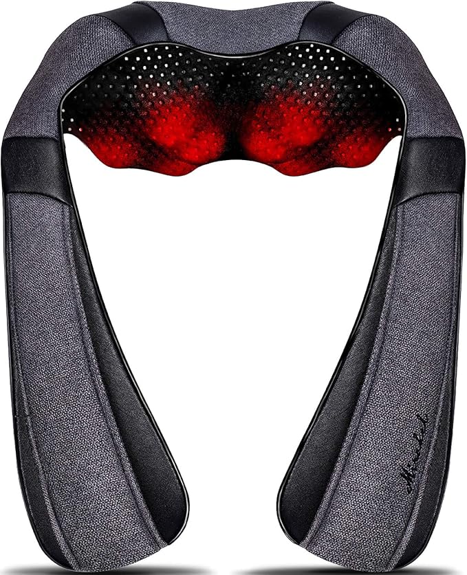 Mirakel Mothers Day Gifts for Mom Wife Women, Neck Massager for Pain Relief Deep Tissue, Electric Shiatsu Shoulder & Back Massager with Heat, Fathers Day Dad Gifts for Husband Men (NOT Cordless)