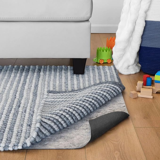 RUGPADUSA - Dual Surface - 7'x10' - 1/8" Thick - Felt + Rubber - Non-Slip Backing Rug Pad - Adds Low-Profile Comfort and Protection