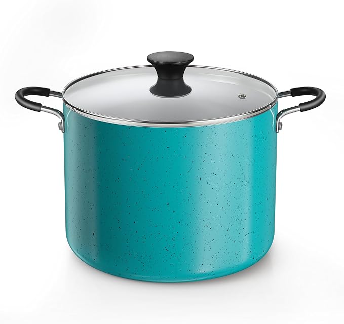 Cook N Home 10.5 Quart Non Stick Stock Pot with Lid, Large Pots for Cooking | Nonstick Soup Pot, Stockpot Induction Cookware - Oven & Dishwasher Safe, Turquoise