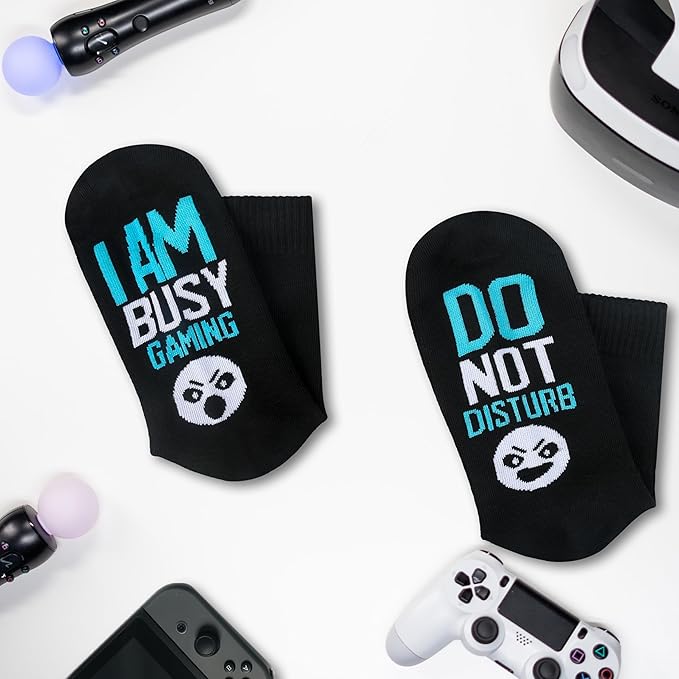 Kelool Do Not Disturb I'm Gaming Socks,Men Gifts for Men Teen Boys Dad Son Kid St Patricks Day Father Mothers Day Socks Gifts