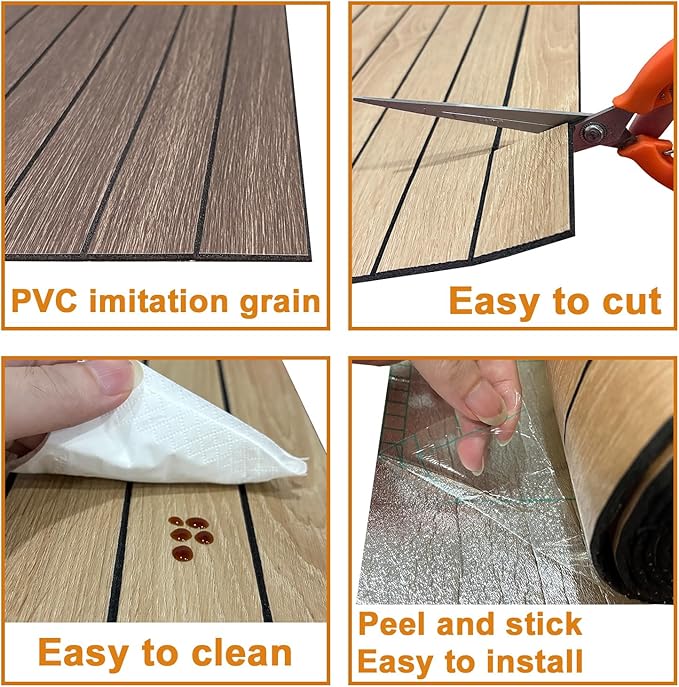 Yutianli PVC Slat Wall Panel Peel and Stick 118"x 15.7" Faux Wood Slat Panel Artificial Smoked Wood Grain Self-Adhesive Soundproof 3D Wall Panel for Walls and Ceilings