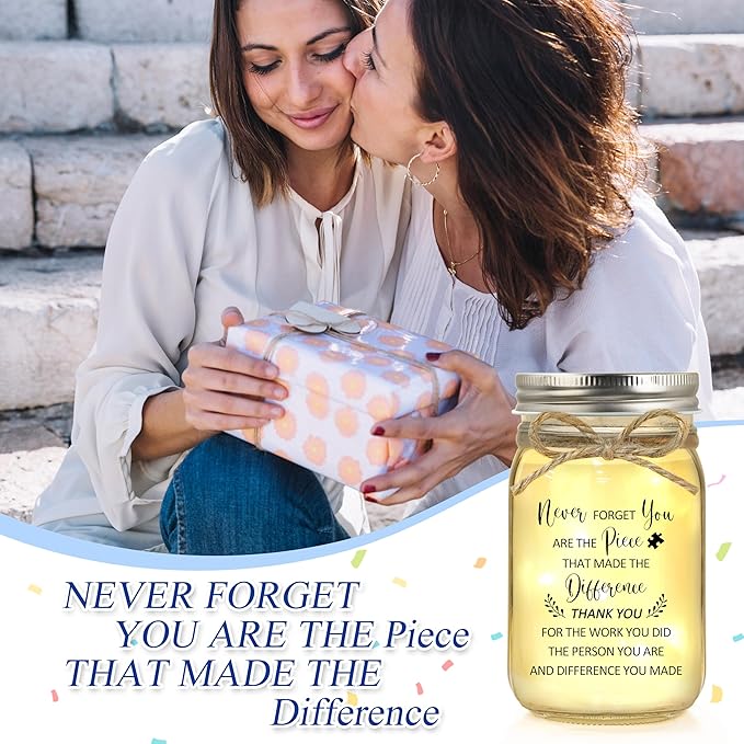 Thank You Appreciation Gifts for Women Teacher Employee, Farewell Retirement Gifts for Nurse Coworker Boss Never Forget You Are the Piece That Made the Difference
