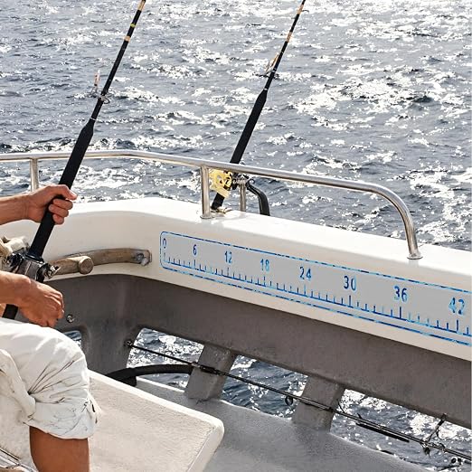 HZshark EVA Foam Fish Measuring Board, Fish Ruler with 3M Self-Adhesive Backing,48" Fishing Tape Measure for Boats Sailboats Yachts Kayaks