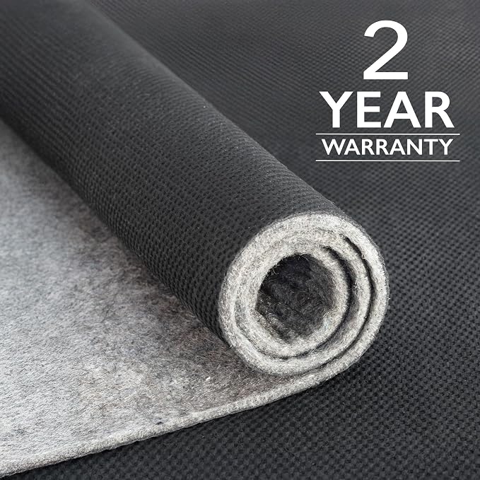 RUGPADUSA - Dual Surface - 11'x15' - 1/8" Thick - Felt + Rubber - Non-Slip Backing Rug Pad - Adds Low-Profile Comfort and Protection
