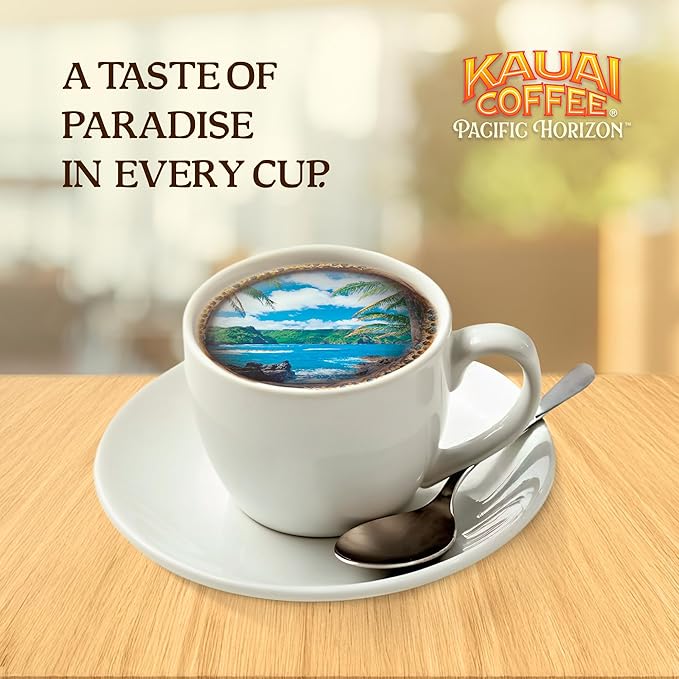 Kauai Whole Bean Coffee – Smooth, Non-Bitter Pure Arabica – Light Floral Notes & Bright Aroma – Grown on Hawaii's Largest Coffee Farm – Koloa Estate Medium Roast, 10oz (Pack of 4)