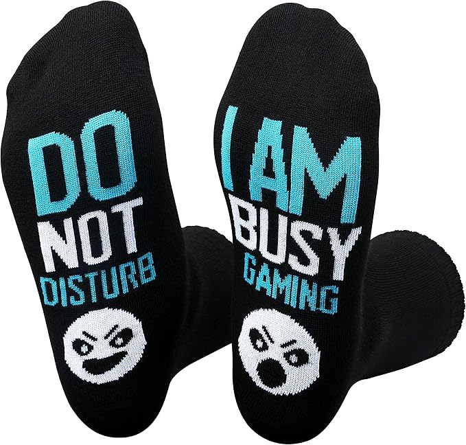 Kelool Do Not Disturb I'm Gaming Socks,Men Gifts for Men Teen Boys Dad Son Kid St Patricks Day Father Mothers Day Socks Gifts