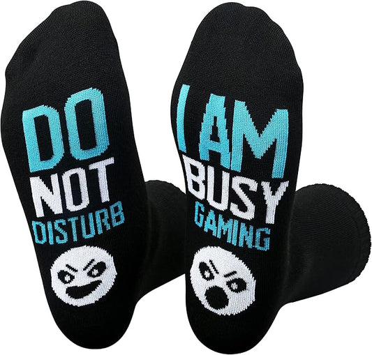 Kelool Do Not Disturb I'm Gaming Socks,Men Gifts for Men Teen Boys Dad Son Kid St Patricks Day Father Mothers Day Socks Gifts