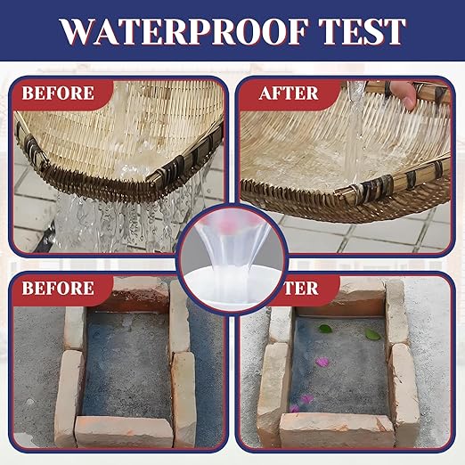Upgraded Invisible Waterproof Agent Clear as Crystal, Transparent Waterproof Paint for Both Interior and Exterior Use on Rooftops, Bathrooms, and Walls for Leak Prevention and Tight Seal. (70OZ)
