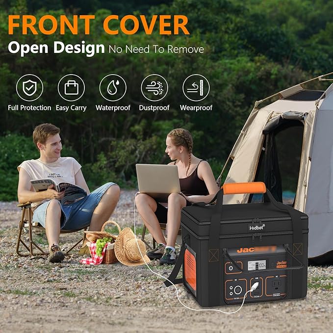 Travel Carry Case for Jackery Explorer 1000 V2,Portable Power Station Storage Bag for Jackery Explorer 1000 with Waterproof Bottom, Side Ventilation Double Layer for Jackery Accessories,Bag Only