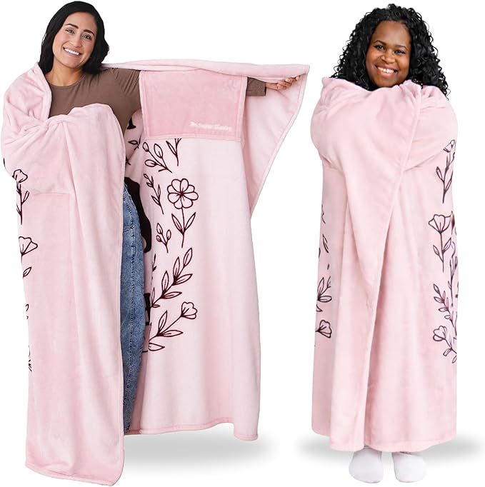 Super Blanky Wearable Blankets for Women, Adult Wearable Blanket Men, Mother's Day Gifts for Her, Wife Birthday Gift Ideas