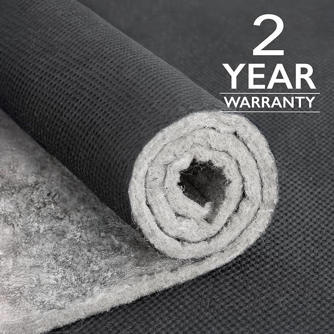 RUGPADUSA - Dual Surface - 5'x8' - 3/8" Thick - Felt + Rubber - Enhanced Non-Slip Rug Pad - Adds Comfort and Protection - for Hard Surface Floors