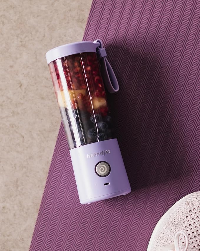 BlendJet 2 Portable Blender for Smoothies & Shakes - 20oz BlendJet Cordless Personal & Small Blender, USB-C Rechargeable & Self Cleaning - (Lavender, 16 oz.)