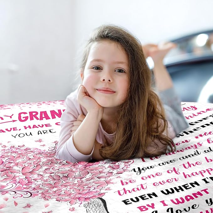 BAOERN Granddaughter Gifts from Grandma Grandpa - Mothers Day Blanket Gifts for Granddaughter - Granddaughters Birthday Gift - Gift for Teen Girls & Kids - to My Granddaughters Blanket 50"x60"