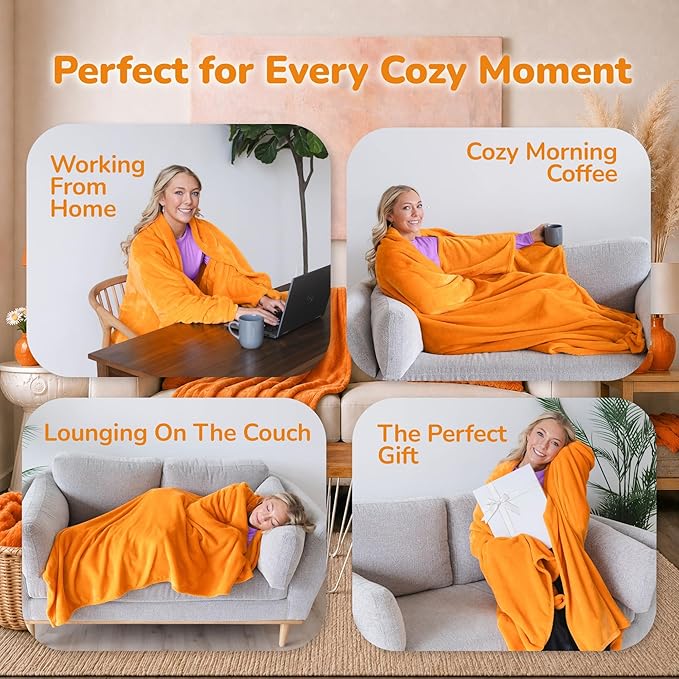 Super Blanky Wearable Blankets for Women, Adult Wearable Blanket Men, Mother's Day Gifts for Her, Wife Birthday Gift Ideas