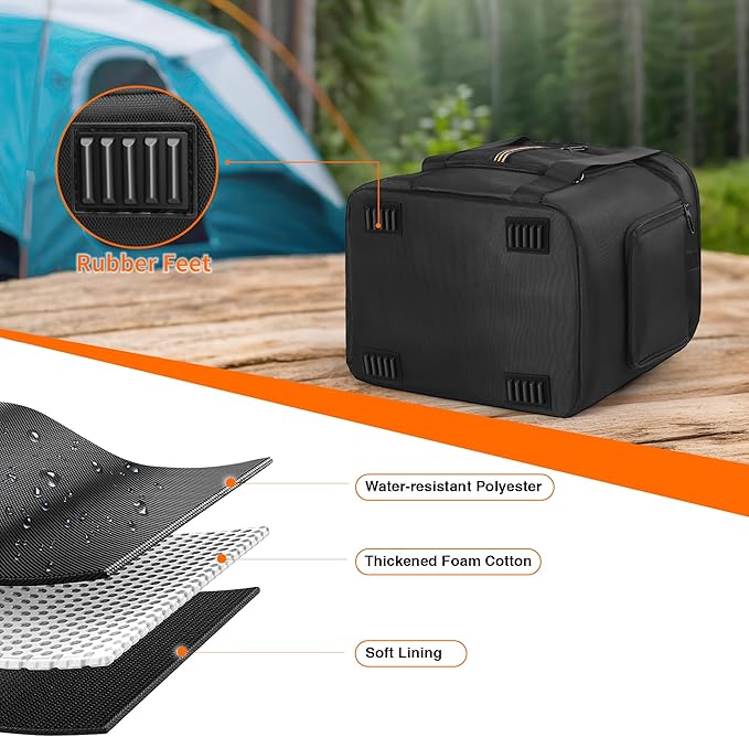 Portable Power Station Carrying Bag Compatible with Jackery Explorer 2000 V2, Travel Storage Case with Quick-Acess Window, Convenient for Camping, Hiking, Home Use