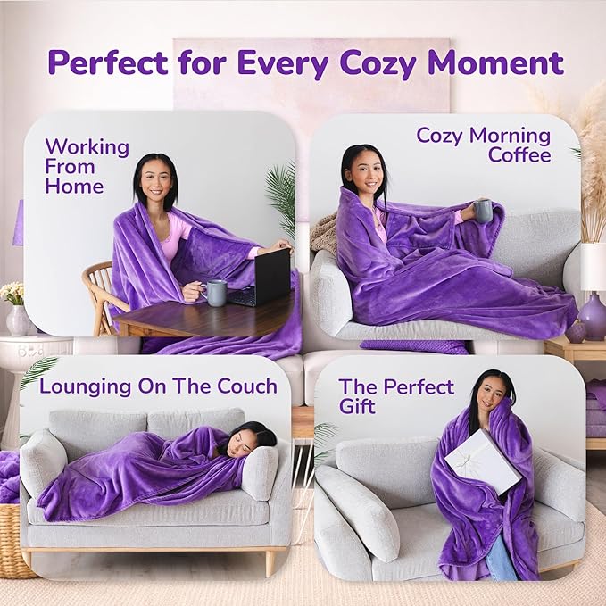 Super Blanky Wearable Blankets for Women, Adult Wearable Blanket Men, Mother's Day Gifts for Her, Wife Birthday Gift Ideas