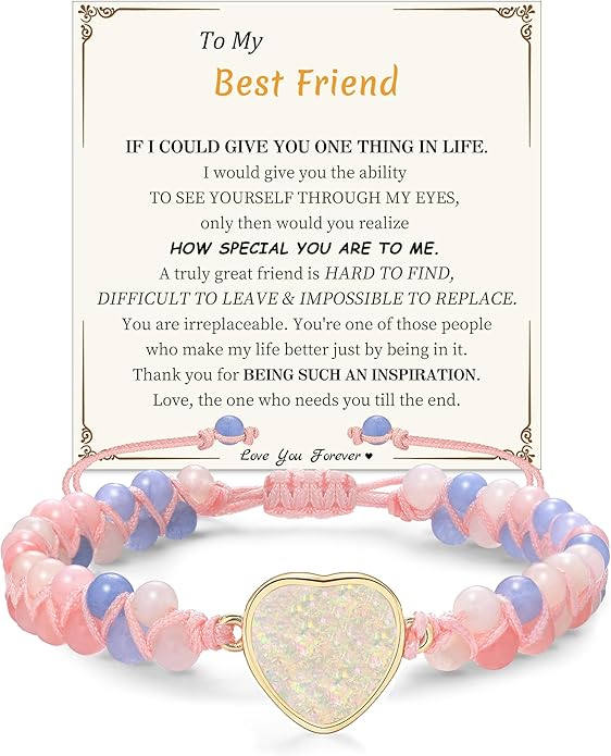 Mothers Day Gifts for Daughter Granddaughter, To My Mom Grandma Wife Girlfriend Sister Jasper Heart Bracelets Birthday Anniversary Christmas Stocking Stuffers Valentines Day Jewelry