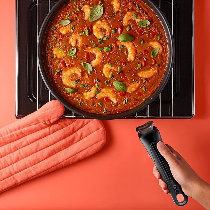Tefal Ingenio L8979804 8-Piece Cookware Set, Suitable for All Heat Sources Including Induction, Non-Stick Coating, Stainless Steel, Stackable