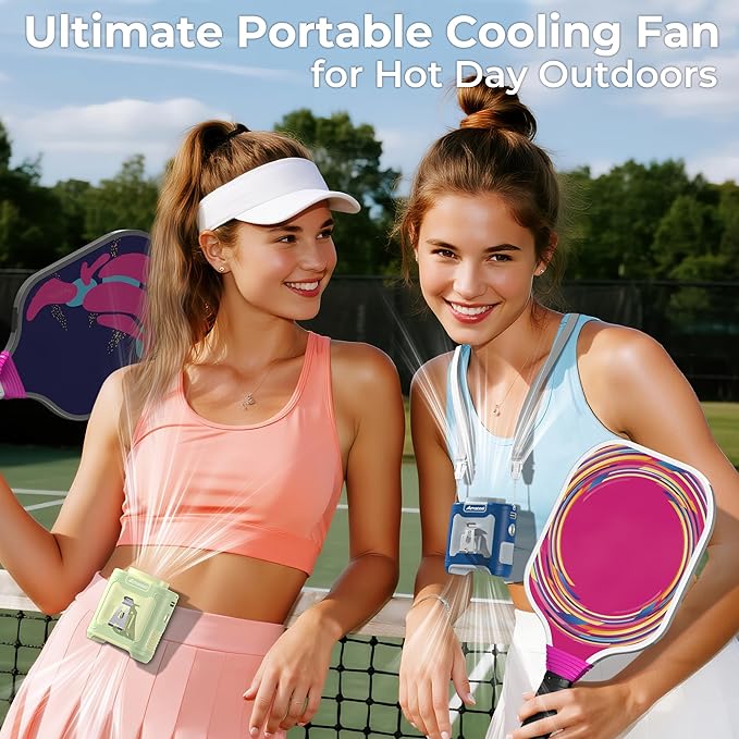 AMACOOL Portable Waist Fan Clip On, Father's Day Gifts for Dad Husband, 10000mAh Rechargeable Wearable Shirt Fan, Powerful Belt Fans, Birthday Gifts for Women Jobsite Travel Camping Essentials 2026