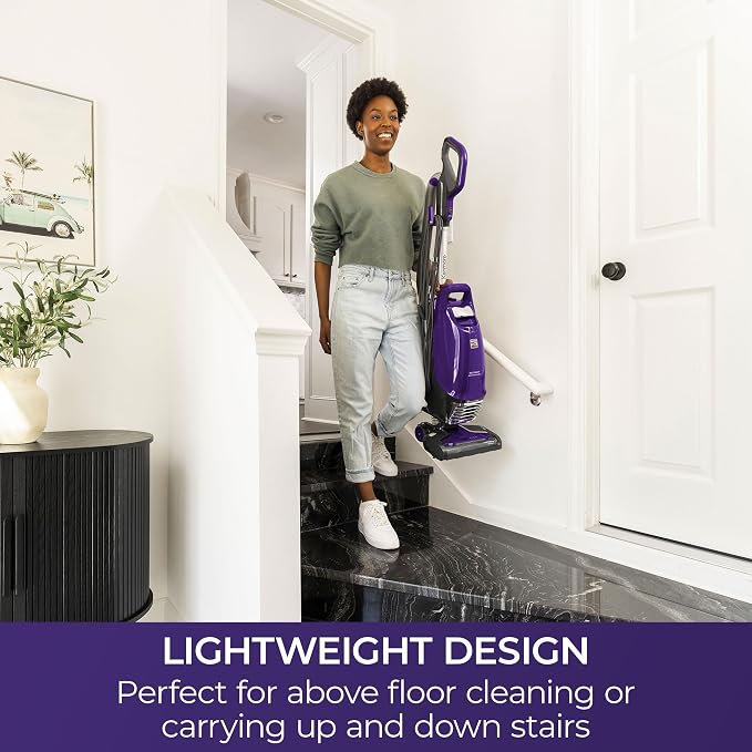 Kenmore BU4018 Intuition Bagged Upright Vacuum Lift-Up Carpet Cleaner 2-Motor Power Suction with HEPA Filter,3-in-1 Combination, Upholstery Tool for Hardwood Floor, Pet Hair, Purple