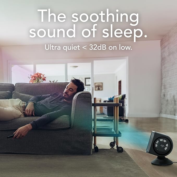 Vornado STRATA™ 8 OmniWave™ Medium Table Fan, Energy Efficient DC Motor, 10 Electric Fan Speeds, Quiet Operation with Oscillation, Powerful Cooling Solution for Bedroom, Home, and Living Room, Black