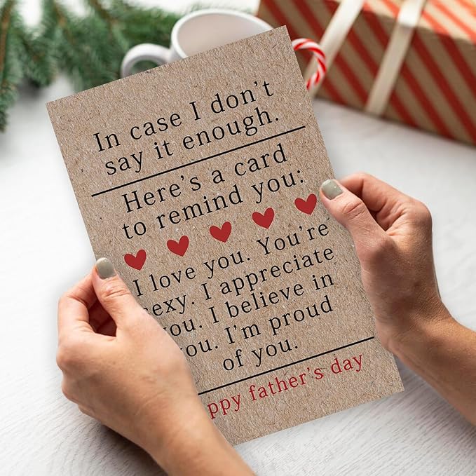 Sweet Fathers Day Cards Gifts for Boyfriend Husband, Happy Father's Day Cards Gifts from Wife Girlfriend, Wonderful Father's Day Card to My Favorite Father, Love Card