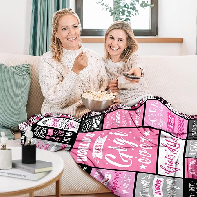 Gigi Gifts for Grandma - World's Best Gigi Ever Gifts on Christmas Mothers Day Birthday - Birthday Gift for Grandma from Grandkids Unique - Gigis Life Blanket 50"x60"